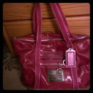 COACH Pink, Patent Leather, Shoulder Bag